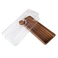 thumbnail image 4 of Luxe Party Mahogany Collection Rectangular Bread and Cake Tray with Cover, 6.3" x 15.35", Brown, 4 of 6
