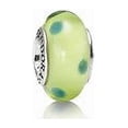 thumbnail image 4 of Retired Sterling Silver + Green Murano Glass Polka Dot Bead - 790613, 4 of 4