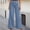 Sky Blue, variant on Women's Jeans High Rise Plus Size High Waisted Wide Leg Solid Front Denim Pants Casual Loose Functional Pockets