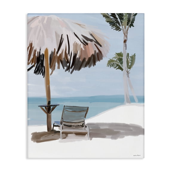 Stupell Industries Tropical Tropical Beach Hut Scenery Canvas Art, 24 x 30, by Amelia Noyes