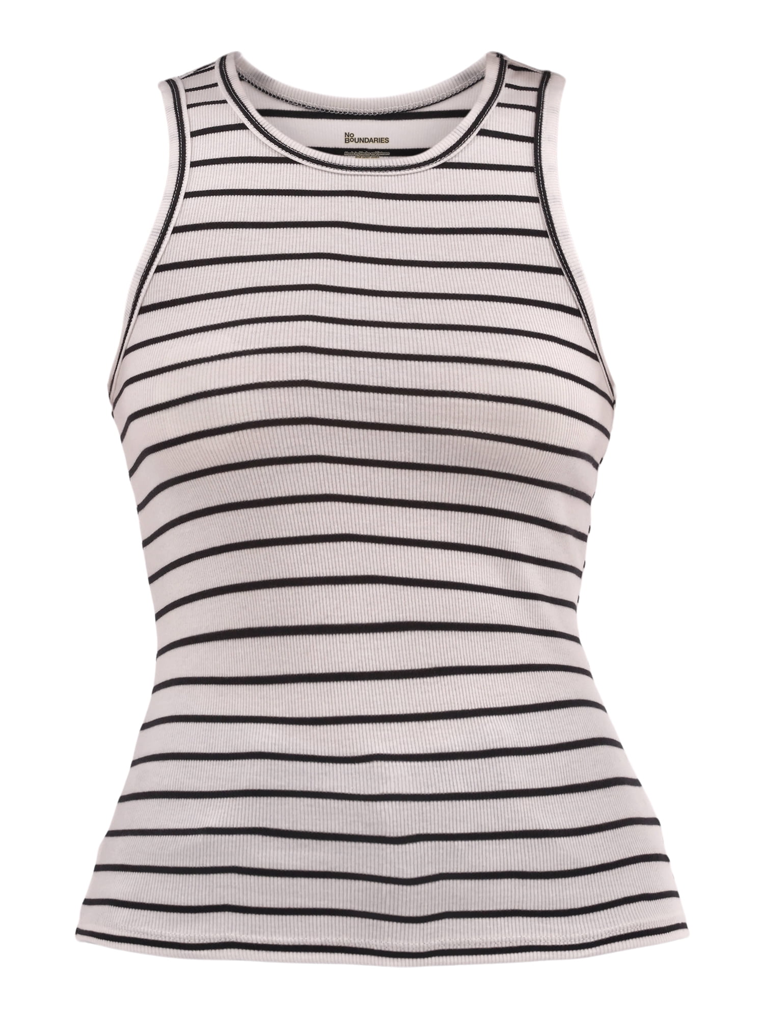 No Boundaries Ribbed High Neck Tank Top, Women's