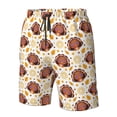 thumbnail image 4 of Lukts Fall Turkey Print Mens Swim Trunks Quick Dry Swim Shorts with Funny Beach Shorts-Large, 4 of 6