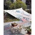 thumbnail image 3 of Sun Shade Sail 8'x10' Navy Blue Turtle Shell Rectangle Sun Shade Sails Canopy Waterproof Coral Conch Seaweed Starfish Outdoor Sunshades Sand UV Block Cover Shades Cloth for Patio Backyard Deck, 3 of 9
