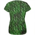 thumbnail image 2 of Halloween Wood Elf Scale Mail Armor Costume All Over Womens T Shirt Multi SM, 2 of 2