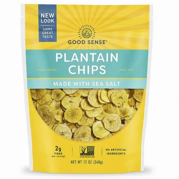 Good Sense, Plantain Chips, With Sea Salt, 12 oz