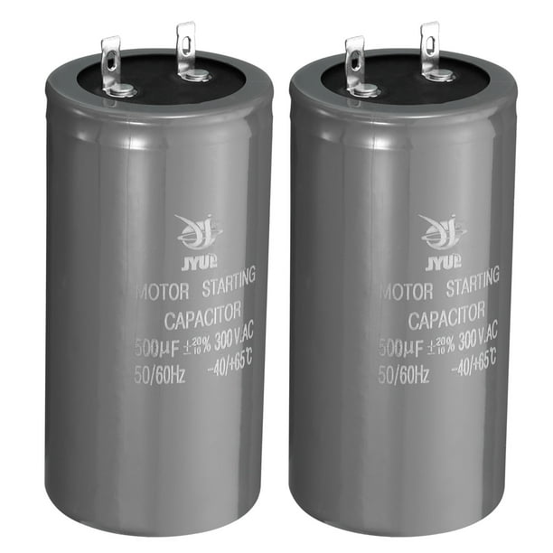 Capacitor de arranque de motor Uxcell, 500uf 300V 50/60Hz Capacitor de funcionamiento CD60 Paquete de 2