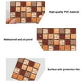 thumbnail image 3 of 10Pcs Tile Stickers Wall Decor Bathroom Kitchen Wall Sticker Waterproof PVC Decoration Stickers - 2D Sticker with Retro Design in Mosaic Style, 3 of 8