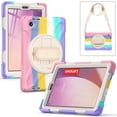 thumbnail image 4 of XYX Case for Lenovo Tab M8 4th Gen 8.0 inch 2023 Release TB-300FU with 360 Degree Rotating, Hand Strap, Shoulder Strap, Colourful Pink, 4 of 7