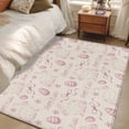 thumbnail image 4 of Rectangle Area Rugs 2.7 x 5 Ft, Pink Easter Non-Slip Residential Carpet, Spring Farmhouse Vintage Bunny Eggs Beige Indoor Crawling Mats Runner Rugs for Living Room/Dining Room/Bedroom, 4 of 8