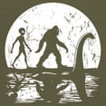 thumbnail image 3 of Alien Bigfoot Loch Ness Monster Moon Long Sleeve T-shirt Funny Space UFO Hunter Sasquatch Yeti Dinosaur Nerd Believe, 3 of 7