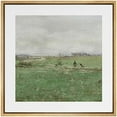 thumbnail image 2 of PixonSign Framed Canvas Wall Art Vintage Pastoral Countryside Farmers in Field Print Nature Landscape Fine Art Farmhouse/Country Minimal Artwork for Living Room, Bedroom, Office - 16"x16" Natural, 2 of 5