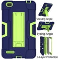 thumbnail image 3 of SOATUTO Case for Walmart Onn 7 Inch 1st / 2nd Gen Tablet With Tempered Glass Screen Protector Heavy-Duty Rugged Hybrid Built-in Stand For Walmart Onn 7 Model 100005206 100015685 (Navy+Green/1 Pcs), 3 of 5