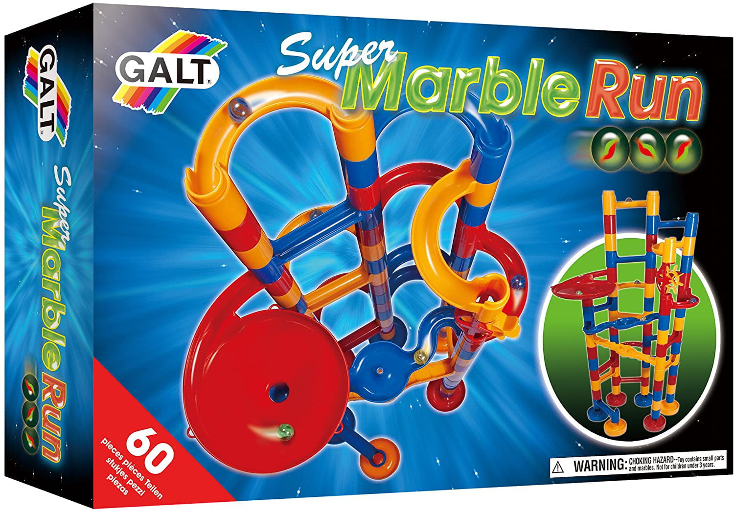 Details about   Marble Run Super Glow Marble Run Mega Marble Racer Sets Galt Toys 