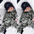 thumbnail image 2 of TAIAOJING Toddler Boys 2Pcs Summer Outfits Kids Clothes Girls Romper Jumpsuit Camouflage Hooded Print Baby Set Cute Clothes 3 Months, 2 of 8