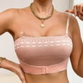 thumbnail image 5 of Razzly Lingerie Women Front Closure Bra Lace Design No Padding Adjustable Transparent Straps Comfortable Fit Bralettes for Women,wireless bras for women Bras for Women No Underwire Bras for(Pink,S), 5 of 9