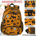 thumbnail image 2 of Herdesigns Halloween Pumpkin Bat Backpack with Lunch Box Lightweight Large Travel Work Laptop Backpacks Set Casual Daypacks, 2 of 8