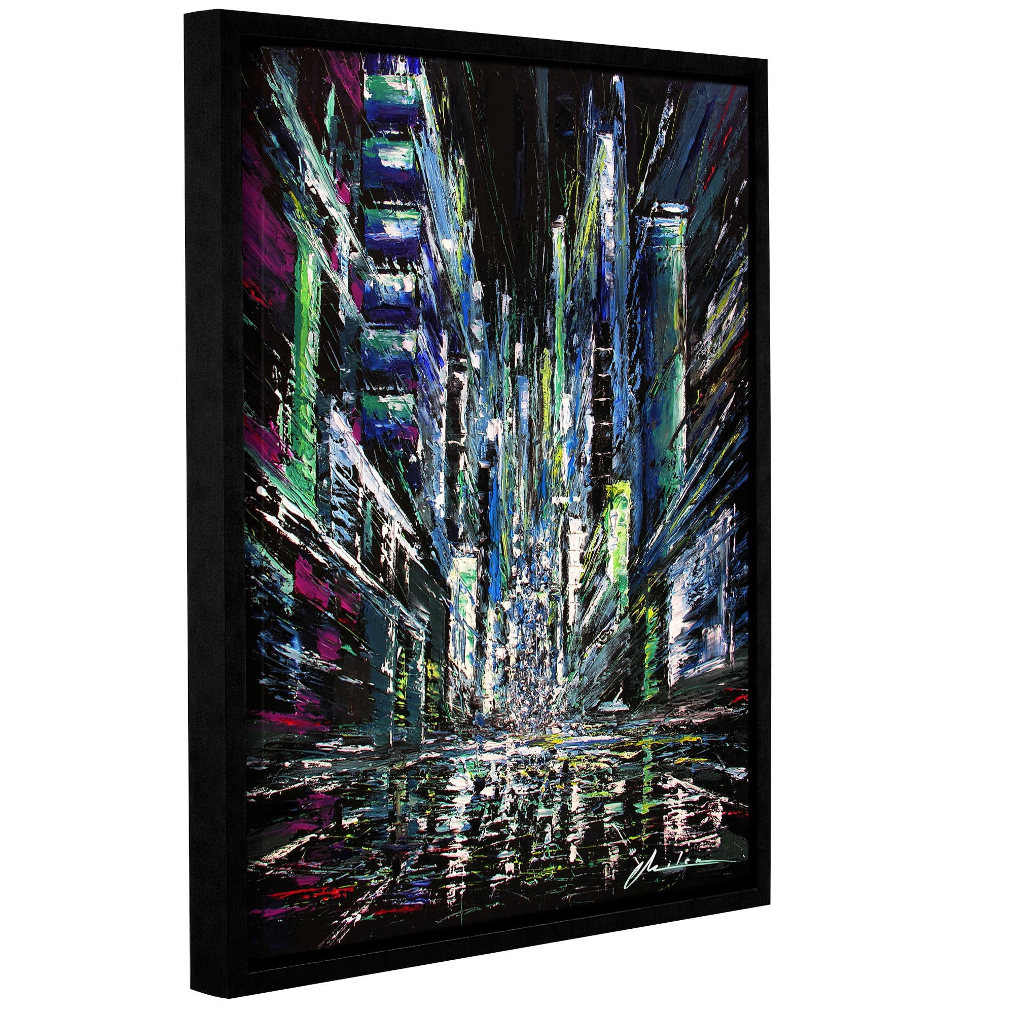 ArtWall Milen Tod "Moving Forward" Gallery-wrapped Floater-framed Canvas