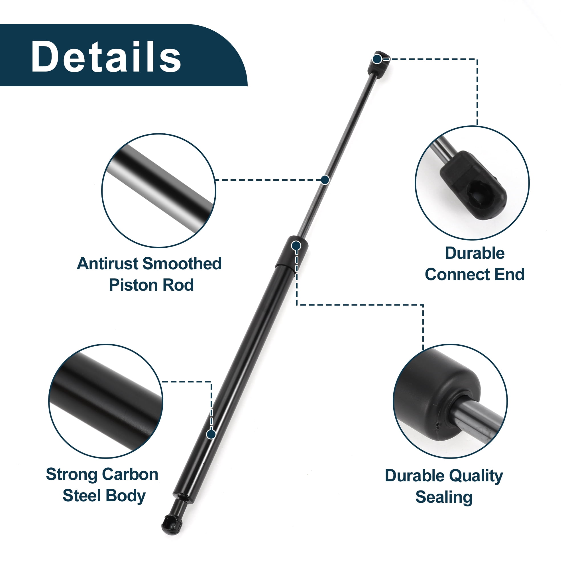 Unique Bargains 2Pcs Lift Supports for Nissan Rogue X-Trail 2014-2020 Front Hood