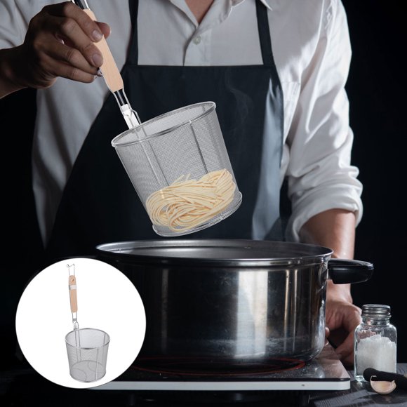 OULII 1Pack Food Drainer Ramen Noodle Strainer with Long Handle for Home Cooks in Assorted Color