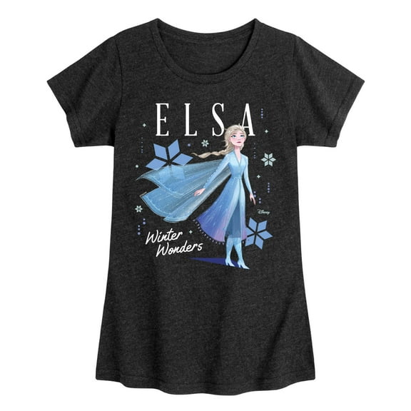 Disney Frozen 2 - Elsa Winter Wonders - Toddler & Youth Girls Short Sleeve Graphic T-Shirt