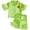 style-02 Green, variant on Gubotare Toddler Pajamas for Girls Summer Girls Satin Pajamas Summer Short Sleeve Button Down Nighty PJS 2PCS Sleepwear Set Size 6-7 (Green,6-7 Years)