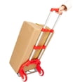 thumbnail image 3 of WoofPaw Folding Hand Truck , 200 lbs Capacity  Cart, Aluminum Portable Foldable Hand Cart with Retractable Handle, Ideal for Shoping, Office, Travel, Moving（Red）, 3 of 15