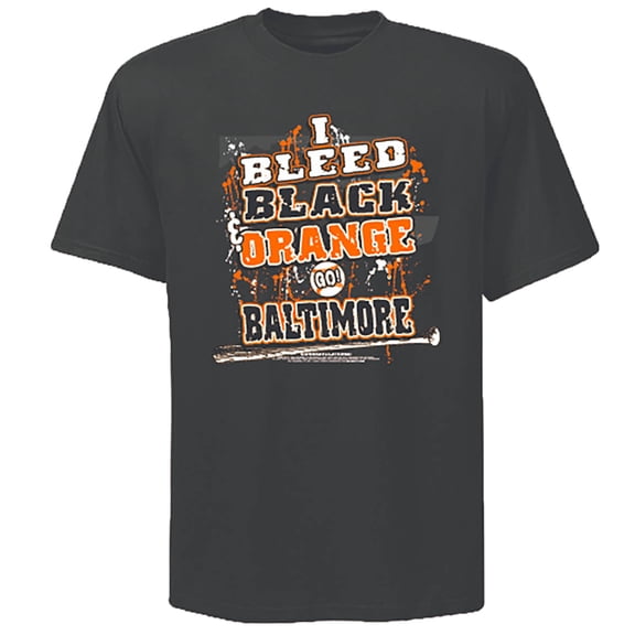Baltimore Baseball "I Bleed Black & Orange GO Baltimore!" T-shirt