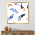 thumbnail image 3 of Designart 'Colourful Boho Feather Set On White VII' Bohemian & Eclectic Framed Art Print, 3 of 4