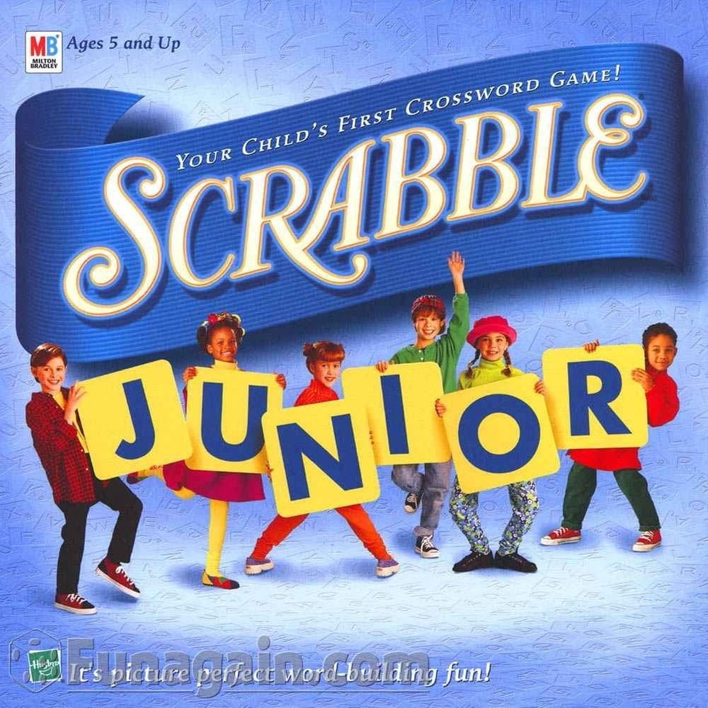 Scrabble Jr Crossword Board Game for Kids & Family Ages 5+ 2-4