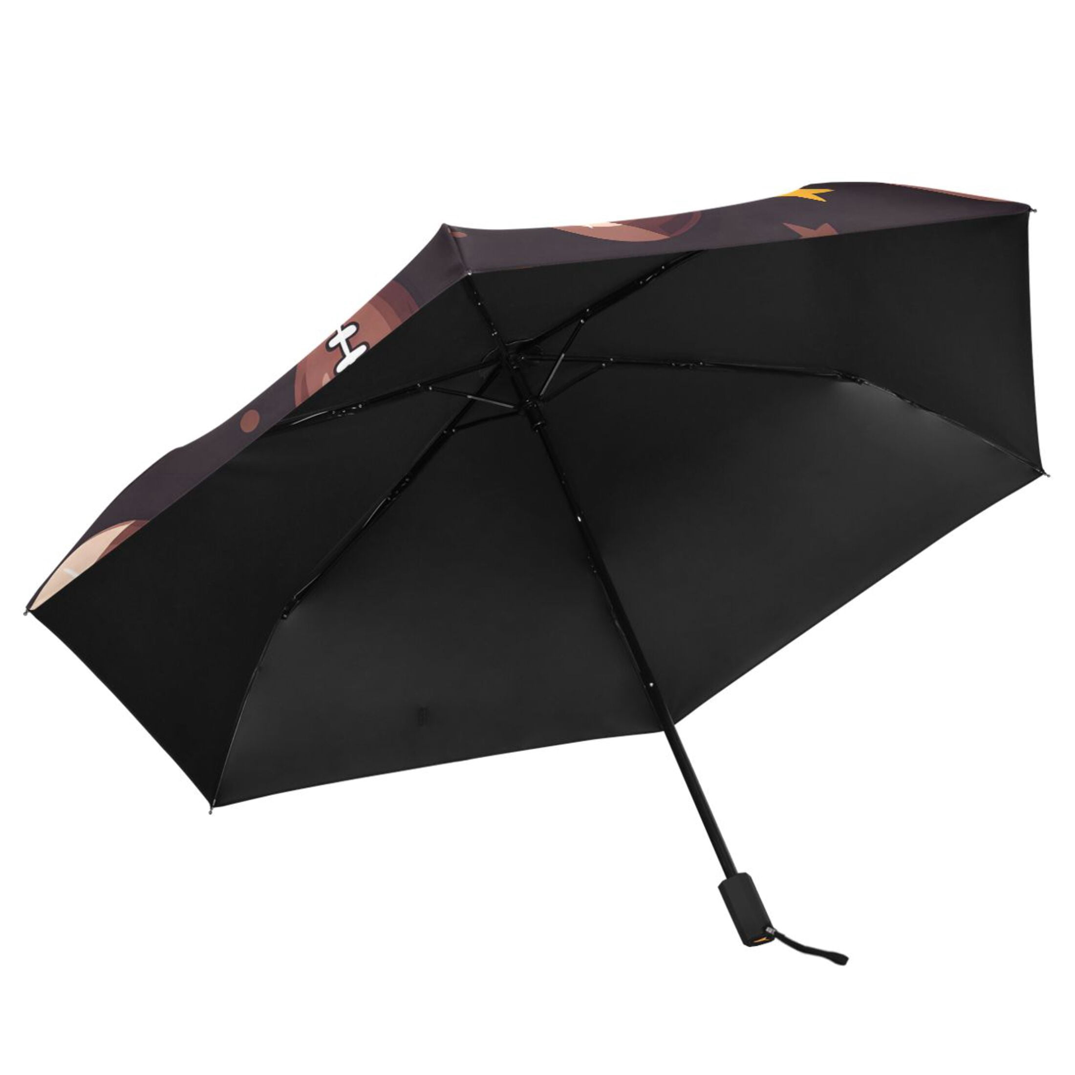 ALAZA Rugby Football Stars UPF 50+ Compact Folding Umbrella for Rain Travel Umbrella Packable