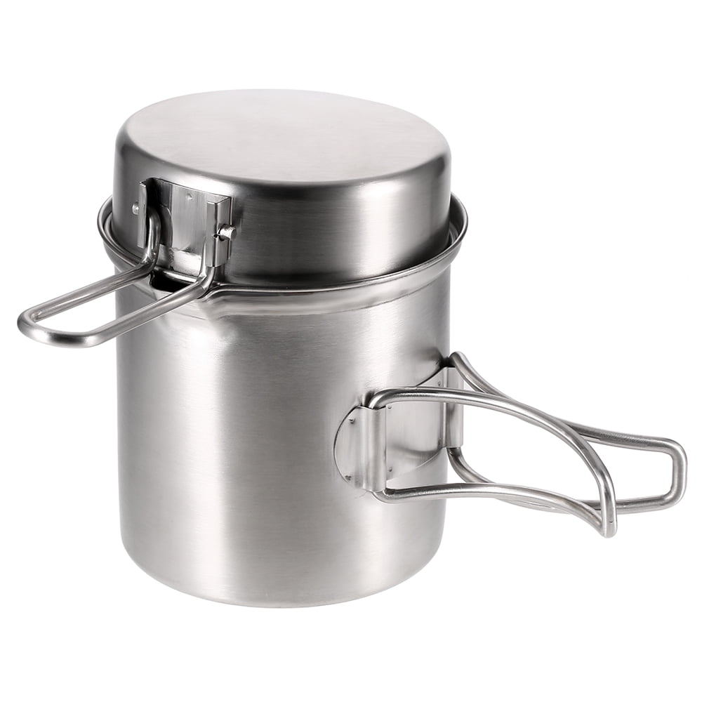 Camping Portable Camping Stove Combo Wood Burning Stove And Cooking Pot Set For Outdoor Backpacking Fishing Hiking
