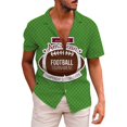 thumbnail image 1 of Camisas De Franela Para Hombre Camiseta de regalo deportiva para al fútbol americano para hombre, camiseta de Rugby Retro deportiva para jugador de Rugby Vintage (Green, XXL), 1 of 3