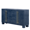 thumbnail image 5 of Hassch 60" Buffet Cabinet with Storage, Accent Cabinet with 4 Doors, Modern Coffee Bar Console Table with Adjustable Shelves for Living Room, Kitchen, Entryway, Antique Navy, 5 of 10