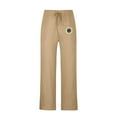 thumbnail image 4 of Afuyipoi Men's Drawstring Straight-Leg Pants,Casual Comfort Fit Sunflower Print Outdoor Jogging Pants Khaki XXL/42, 4 of 4