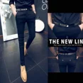 thumbnail image 3 of Pantalones de verano ajustados para hombre, pantalones de traje negros trenzados, 9 pantalones cortos para hombre, tela nueva en ropa de trabajo, pantalones formales coreanos, muchas reseñas, 3 of 5