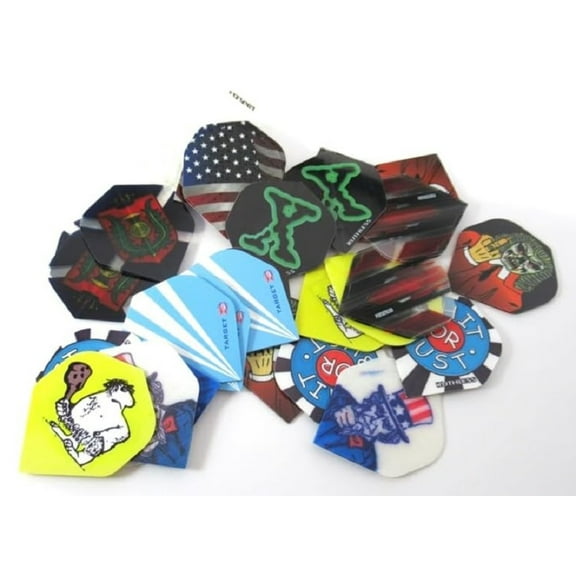 10 Sets (30 Flights) Mixed Standard Dart Flights - 100 Micron, 75 Micron
