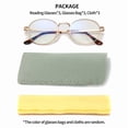 thumbnail image 6 of 3 Pack Reading Glasses for Men Women,Blue Light Blocking Glasses, Spring Hinge,Metal,Round,Anti Eyestrain,Gold, +3.50, 6 of 8
