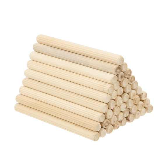5/16" x 4" Wood Dowel Pins Fluted Wooden Dowels for Furniture Projects, 90 Pack