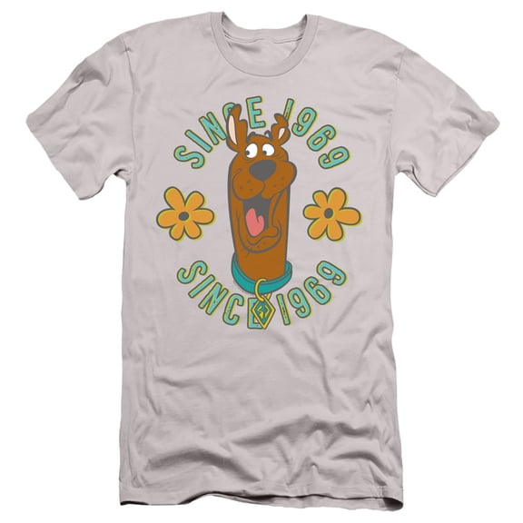 Scooby Doo In The Middle Adult 30/1 T-Shirt Silver