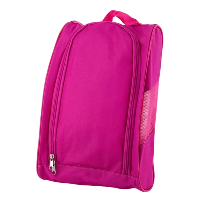 Bolsa para zapatos de golf, ligera, transpirable, portátil, para viajes, para calzado deportivo. Rosa roja