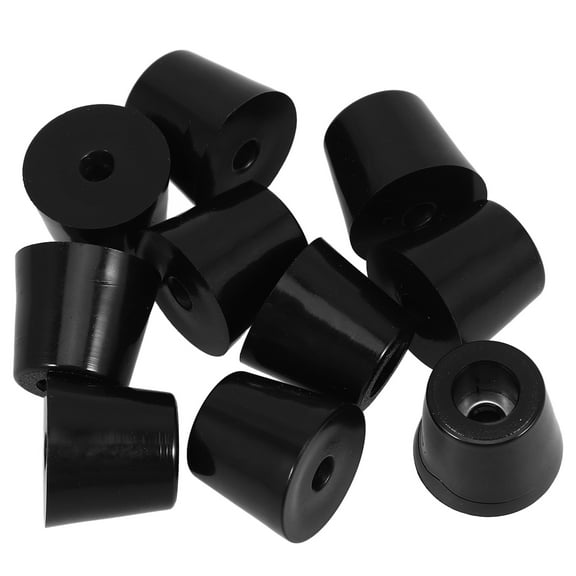 WORGEOUS 10pcs Conical Rubber Feet Pads with Screw Holes Non-Slip and Anti-Vibration Furniture Leg Protectors for Washing Machine Dryer, and Other Appliances