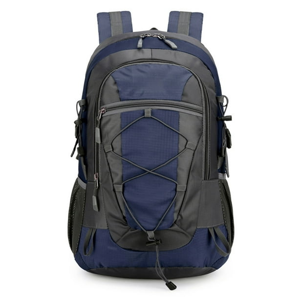 Wosthever Mochila multiusos para exteriores con gran capacidad de 40 litros y zona reflectante de seguridad nocturna. Mochilas de mochilero Azul oscuro