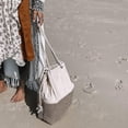 thumbnail image 4 of Aleko Large Beach Bag - Woven Beach Bag - Canvas And Jute Boho Tote Summer Shoulder Bag, 4 of 5