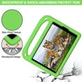 thumbnail image 2 of Allytech iPad mini 6 Case Kids, iPad mini 6 Case 2021 Generation, Rubber Soft EVA Kids Friendly Heavy Duty Shockproof Handle Kickstand Drop Protection Case Cover for Apple iPad mini 6th Gen, Green, 2 of 6
