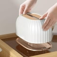 thumbnail image 1 of Striped Tissue Box Dispenser Case Holder Light Luxury Napkin Storage Paper Towel White, 1 of 7