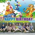 thumbnail image 5 of Winnie the Pooh Birthday Banner Backdrop Background Taspestry Post Wall Decor Party Supplies, 5 of 6