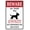 Warning Sign 4, variant on Beware Area Patrolled By Schnauzer 8"x12" Warning Metal Sign, Schnauzer Decor, Bar Cafe Backyard Patio Outdoor Wall Decor, Pet Security Sign