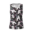 thumbnail image 4 of Xecao Cute Poodle Dog print women's scoop neck, loose-fit workout tank tops for the gym., 4 of 9