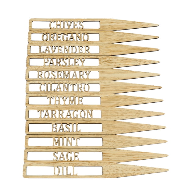 MasteelfCA 12pcs Wooden Plant Labels Reusable Gardening Labels Decorative Garden Tags