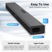OXS S3 2.0 Channel Sound Bar, 80W Soundbar TV Speaker, 3D Surround Sound, Black